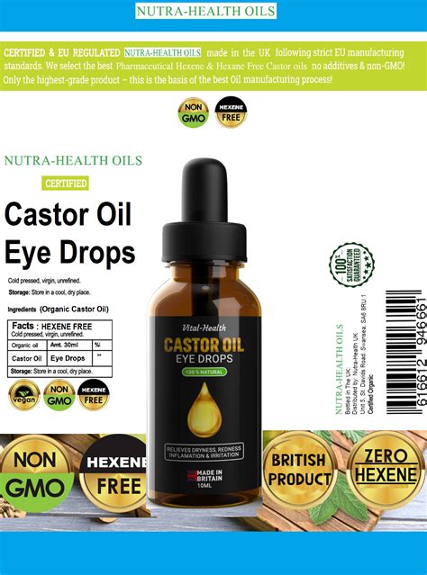 Castor Oil Eye Drops 30ml Organic Pharmaceutical Grade - Etsy