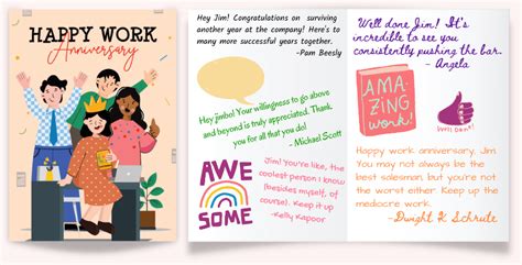 Work Anniversary Ecard - Free Printable Worksheet