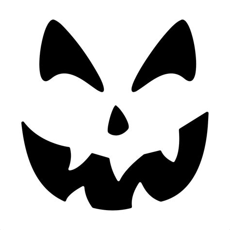 Spooky Laughing Jack o Lantern Face Silhouette Stencil - A stencil by ...