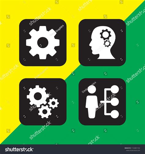 Vector Set Cog Wheel Silhouette Gear Stock Vector (Royalty Free) 1152801722 | Shutterstock