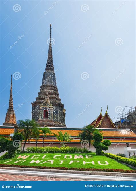 Thai Architecture of Wat Pho Public Ancient Temple Stock Photo - Image ...