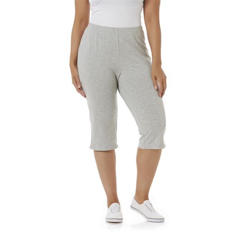 Basic Editions Women's Plus Jersey Knit Capri Pants - Clothing - Women's Clothing - Plus Size ...