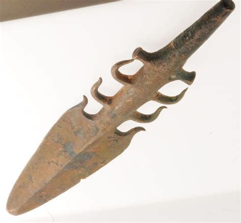 Ancient Copper Egyptian Spear Head w. Hooked rib Cage 3000 y.o, 25x14", 800gr