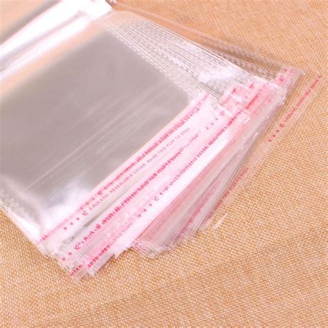 2020 6*8+2cm Storage Bags Clear Self Adhesive Seal Plastic Packaging Bag Resealable Cellophane ...