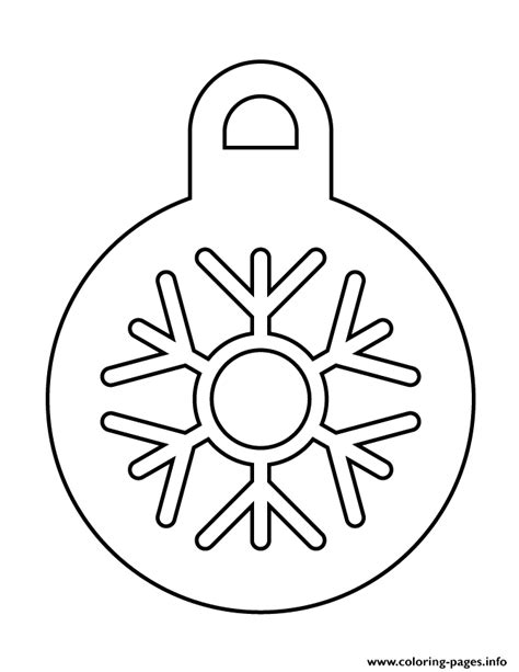 Snowflake Ornament Stencil Coloring page Printable