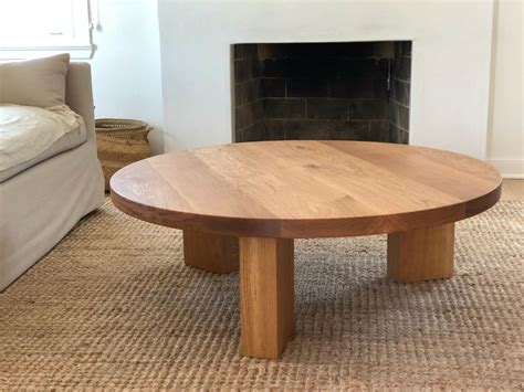 40 White Oak Modern Round 3 leg Coffee Table | Etsy | White oak coffee table, Coffee table ...