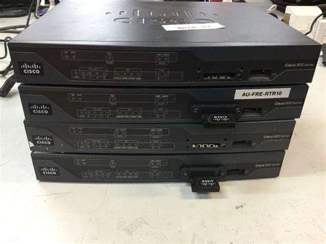 Quantity of 4x Routers, Cisco 800 Series, Not Tested, Sold As Is. [95443+11]