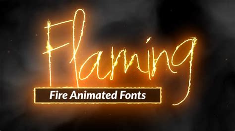 Fire Text Flaming Animated Font Pack with Tool Videohive 25574991 Download Direct After Effects