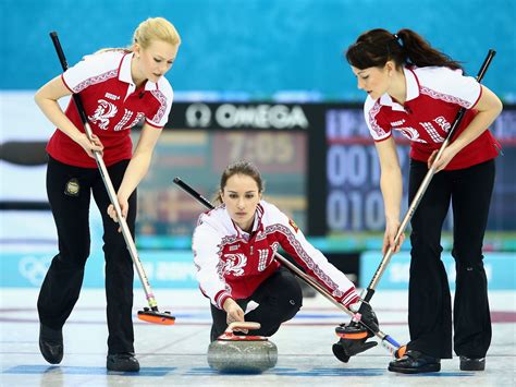 Sochi 2014 Day 4 - Curling Women's Round Robin Session 1 Anna Sidorova ...