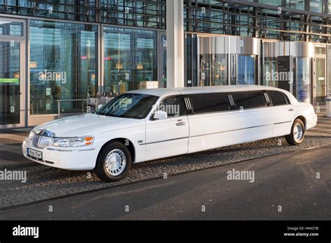 Stretchlimousine, white, long, car, vehicle, saloon, passenger car, excessive length, überlang ...