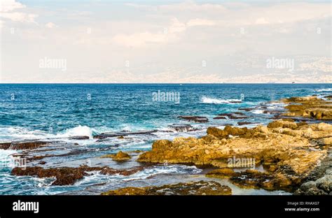 Mediterranean Coast at Beirut, Lebanon Stock Photo - Alamy