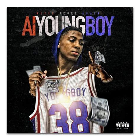 P141 Art NBA AI Youngboy Never Broke Again Album Cover 12x12 24x24 27x27 Poster Wall Canvas ...