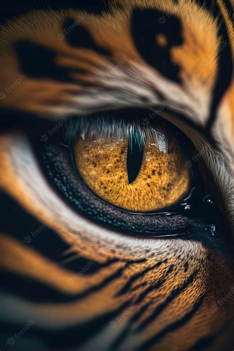 Premium Photo | Tiger eye beautiful detailed macro photography of a tiger eye tiger eye closeup