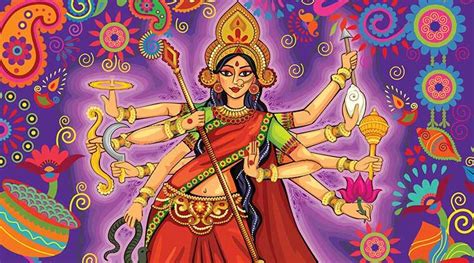Goddess Durga mata Painting Art & Collectibles etna.com.pe