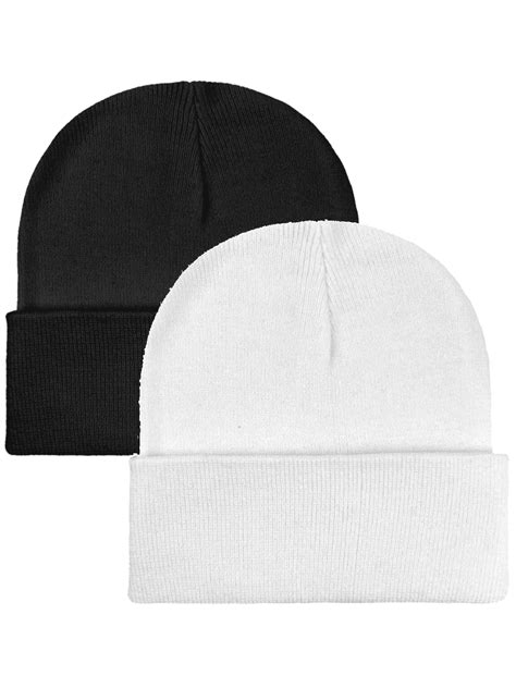 Keevoom 2 Packs Beanie Hat Men Women Beanies Knit Cuffed Winter Hats Ski Cap - Walmart.com