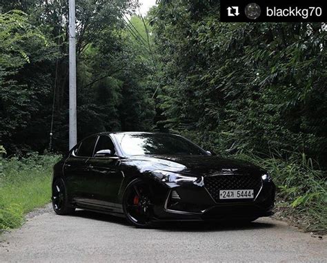 #Repost @blackkg70 (@get_repost) genesis g70 3.3t black . 귀가길 자체가 힐링 ...