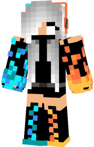 Fire and Ice Herobrine Girl | Nova Skin | Minecraft skins kawaii, Fire and ice, Minecraft skins ...