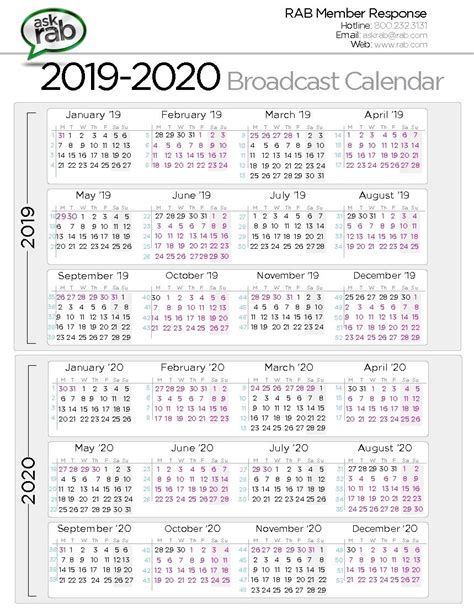 broadcast calendar 2022