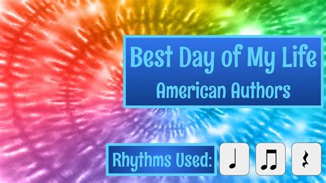 Best Day of my Life Rhythm Play Along - YouTube