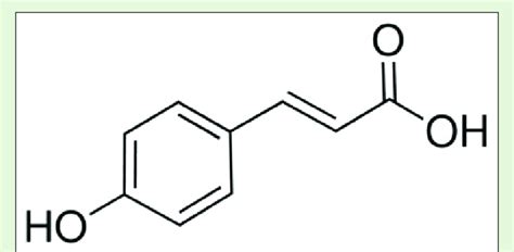 Molecular structure of p-coumaric acid (164.16 g/mol) | Download ...