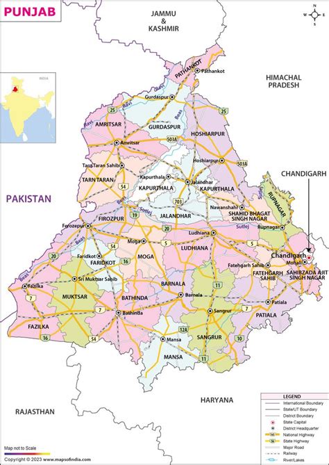 Punjab Map | Map of Punjab - State, Districts Information and Facts ...