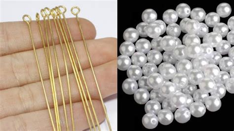 How To Make Simple And Beautiful Pearl Earrings At Home | DIY | Pearls Jewelry Making ...