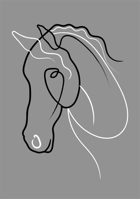 Art Prints & Printed Wall Decor | Society6 | Horse art print, Abstract horse art, Line art drawings