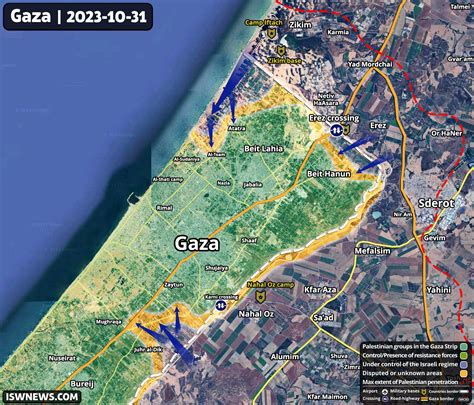 Latest Military Situation In The North OF Gaza Strip (Map) - Islamic ...