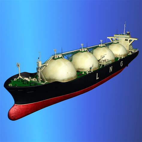 lng carrier ship 3d model