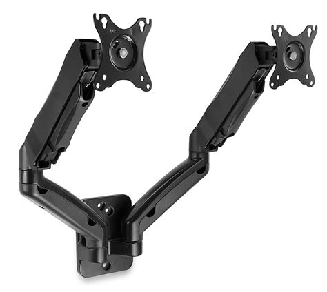 Mount-it! Full Motion Dual Monitor Wall Mount with Extended Arms | Fits 19-27 inch Computer ...