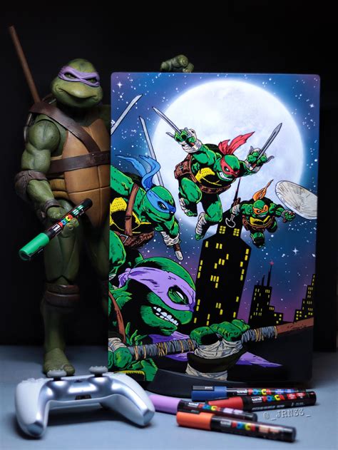 Custom painted TMNT PS5 cover by JRN33 on DeviantArt