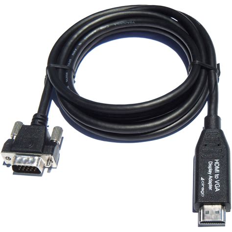 Cirago Display Adapter Cable HDMI Male to VGA Male 6', HDM2VGA06BLK ...