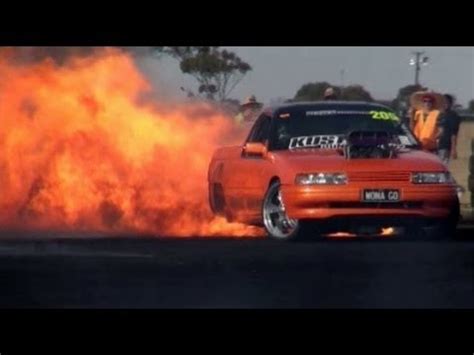 Holden Ute Goes Up in Flames During Insane Burnout - autoevolution