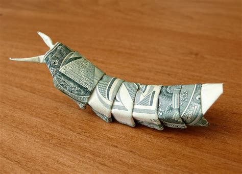 Dollar Bill Origami Caterpillar by craigfoldsfives on DeviantArt