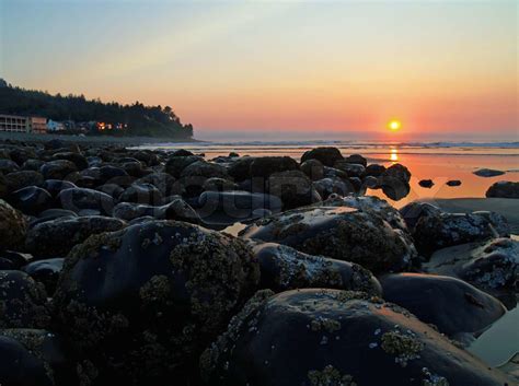 Sunset at the Beach on the Oregon Coast | Stock image | Colourbox