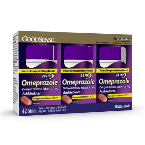 GoodSense Omeprazole Delayed Release Tablets 20 mg, Stomach Acid ...