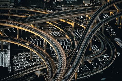 Highway interchange at the port of Yokohama Japan - Photorator