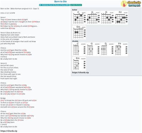 Chord: Born to Die - tab, song lyric, sheet, guitar, ukulele | chords.vip