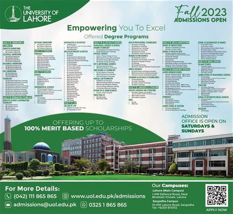 Admissions Open at The University of Lahore (UOL) | Jobsforest.pk