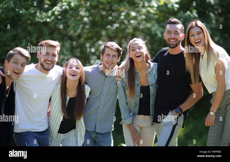 group of like-minded friends standing together Stock Photo - Alamy