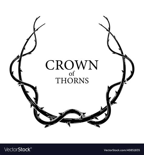 Silhouette of crown of thorns Royalty Free Vector Image