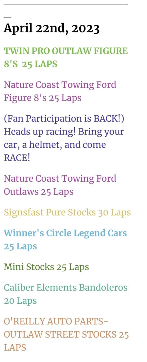 Citrus County Speedway and Track LLC