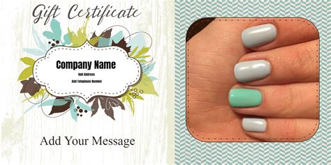 Free Nail Salon Gift Certificates | Customize Online