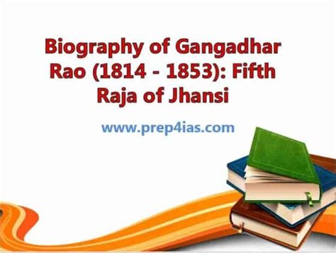 Biography of Gangadhar Rao (1814 - 1853): Fifth Raja of Jhansi | PREP4IAS