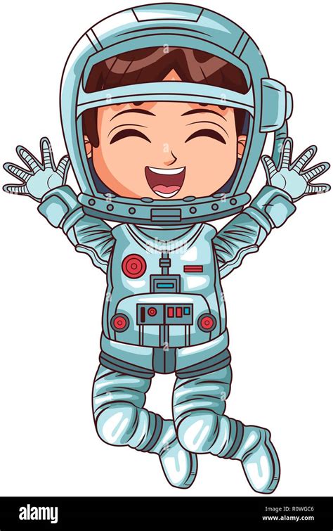 Cartoon Girl Astronaut