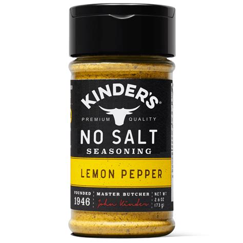 Kinder's Lemon Pepper No Salt Seasoning & Rub, 2.6 oz - Walmart.com