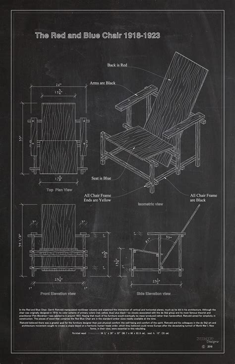 The Red and Blue Chair on Behance