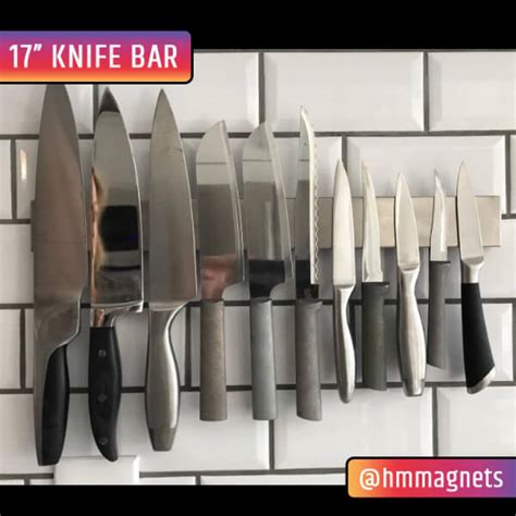 17" Heavy-Duty Stainless Steel Magnetic Knife Holder / Knife Bar