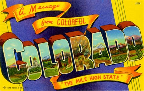 Colorado | Postcard, Colorado, Vintage postcards travel