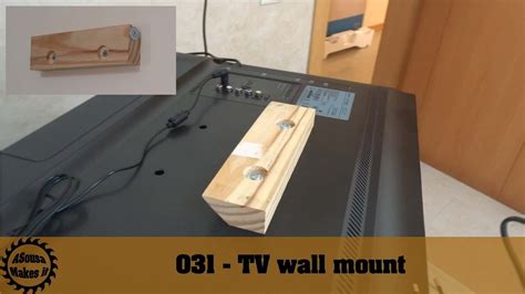 Super easy DIY TV wall mount - YouTube